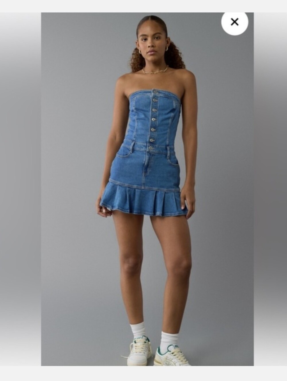 AE Strapless Drop Waist Mini Dress